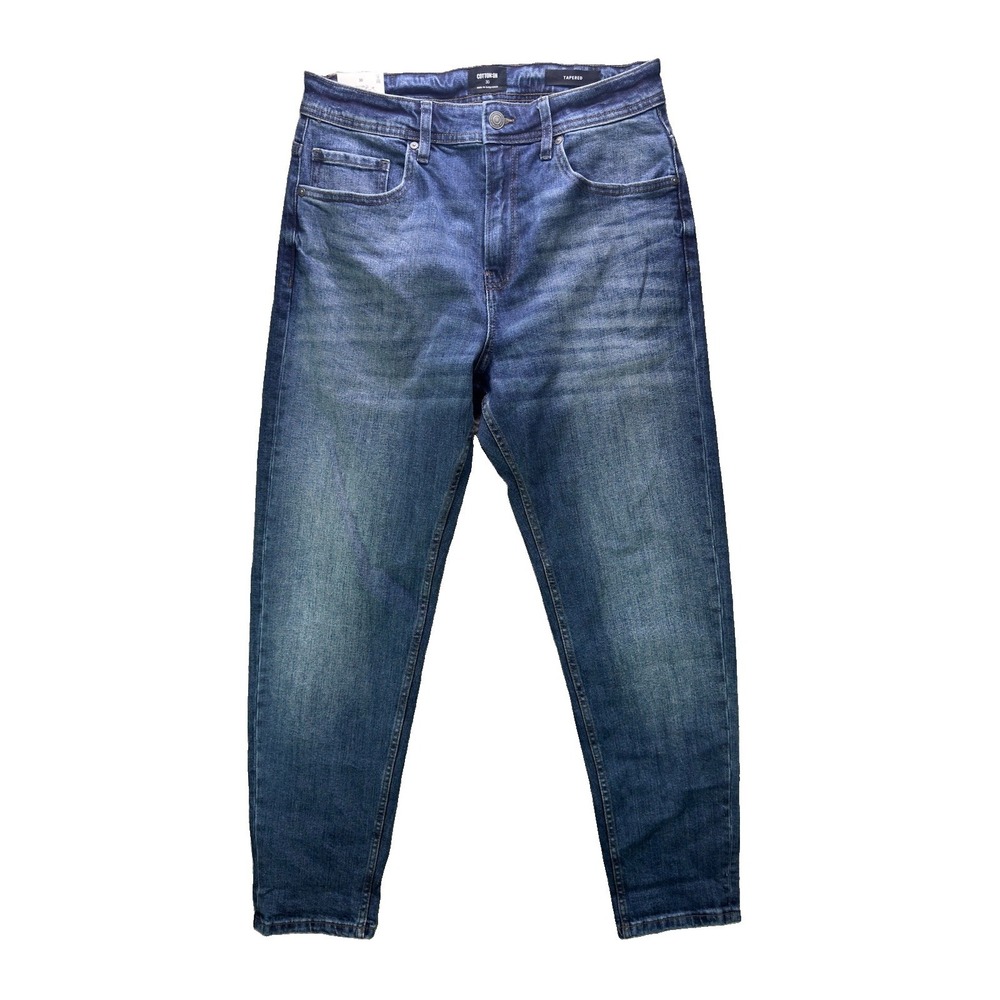 Cotton On Denim Jeans Mens 30x32 Blue Relaxed Tapered Stretch NWT
